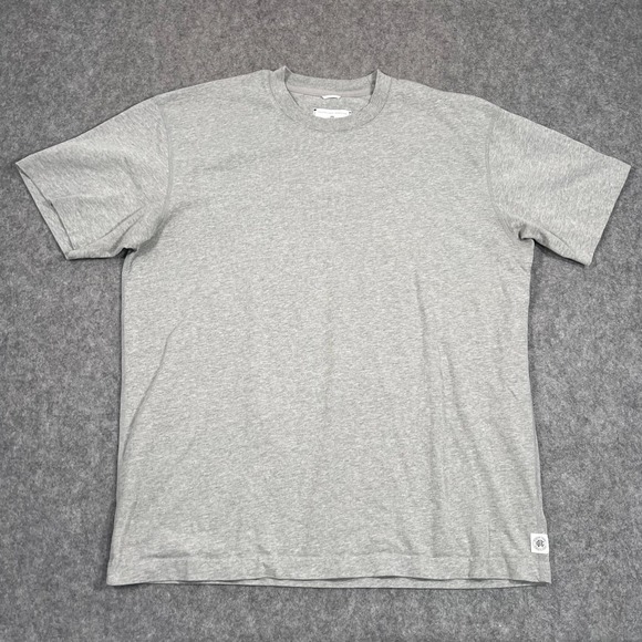 Reigning Champ Heather Grey Short Sleeve Crew Neck T-Shirt Men's Size XXL - Picture 1 of 6